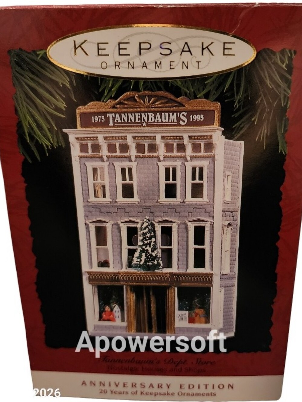 20th Anniversary Edition 1973-1993 - Keepsake Ornament Tannenbaum's Dept. Store